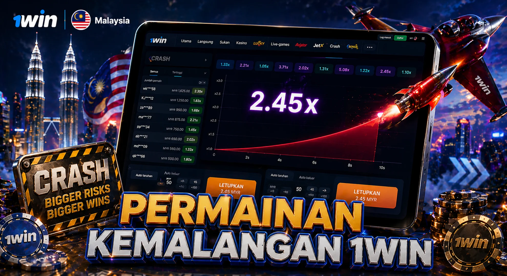 permainan kemalangan 1win