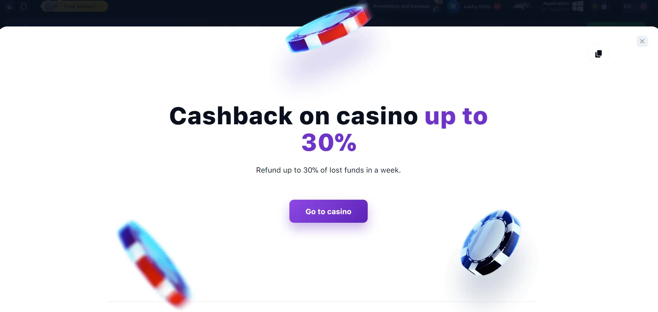 1win Malasya Cashback Bonus